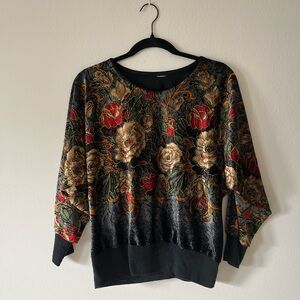 Floral Patterned Sweater